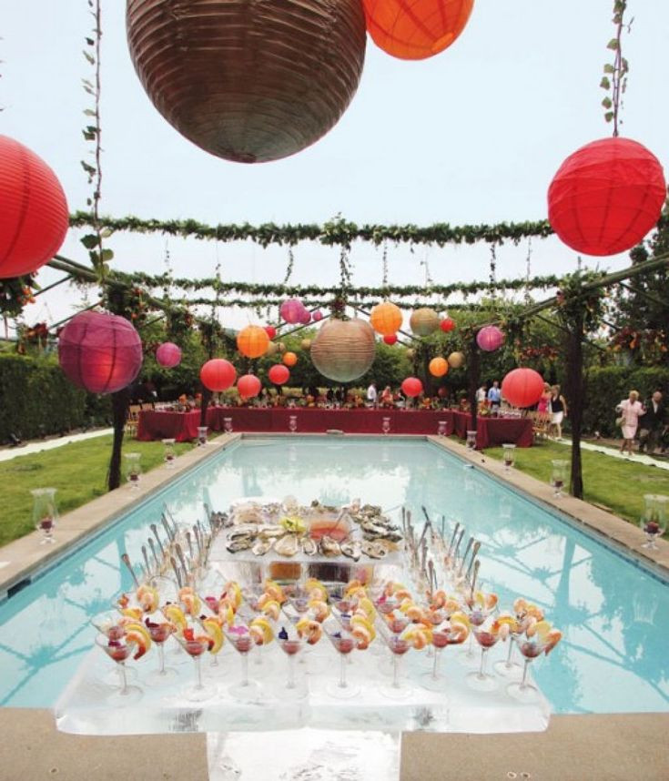 Ideas For Pool Party Decorations
 237 best LUAU PARTY THEME images on Pinterest