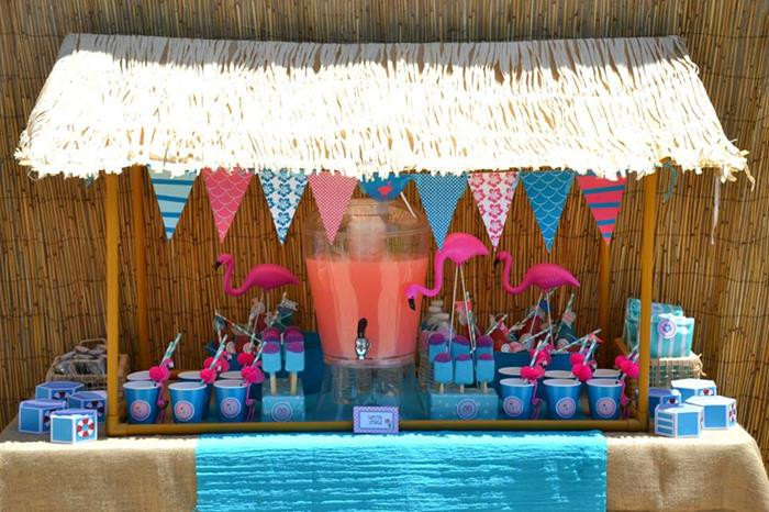 Ideas For Pool Party Decorations
 Kara s Party Ideas Flamingo Pool Party via Kara s Party