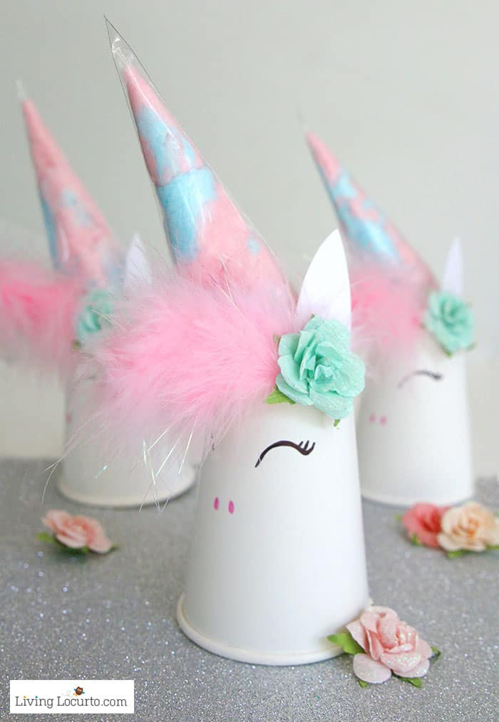 Ideas For Unicorn Party
 Unicorn Cotton Candy Party Favors