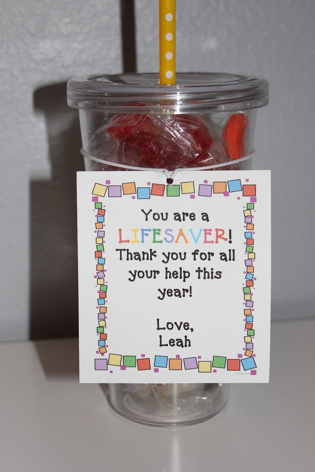 Inexpensive Thank You Gift Ideas For Volunteers
 simply made with love End of the Year Gifts