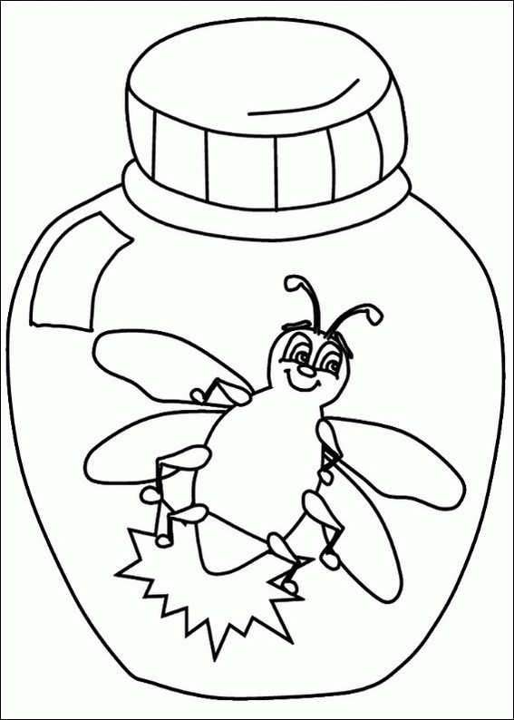 Insect Coloring Pages For Girls
 L is for lightning bug [coloring page] spring