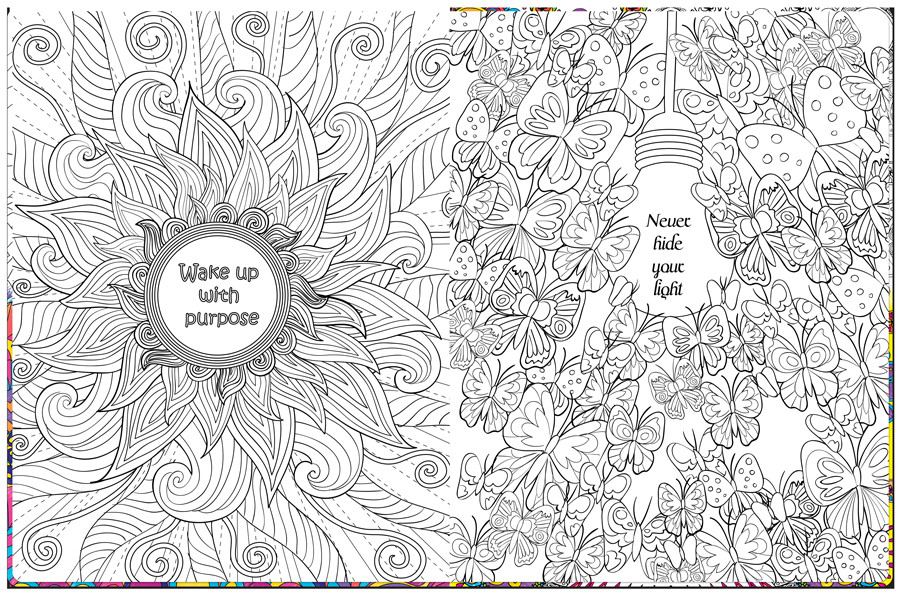 Inspirational Coloring Book
 Motivational Coloring Book