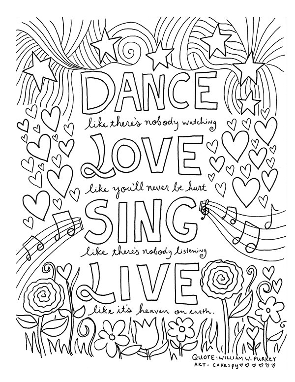 Inspirational Coloring Book
 FREE Coloring Book Pages for Grown Ups Inspiring Quotes