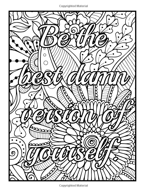 Inspirational Coloring Book
 Amazon Be F cking Awesome and Color An Adult