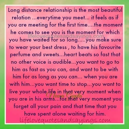 Inspirational Love Quotes For Long Distance Relationships
 Long distance relationship is the most beautiful relation