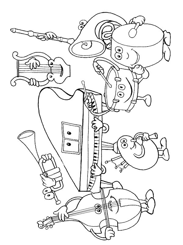 Instrument Coloring Pages For Kids
 Kids n fun