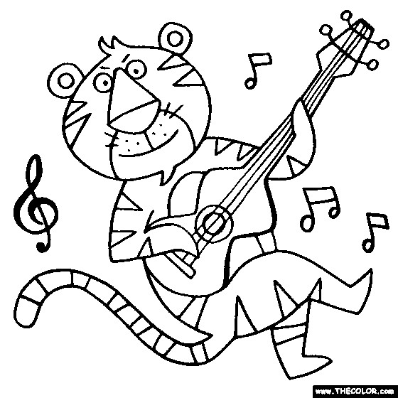 Instrument Coloring Pages For Kids
 Musical Instruments Coloring Pages
