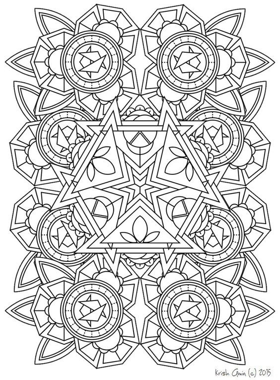 Intricate Coloring Pages Printable Boys
 Printable Intricate Mandala Coloring Pages Instant