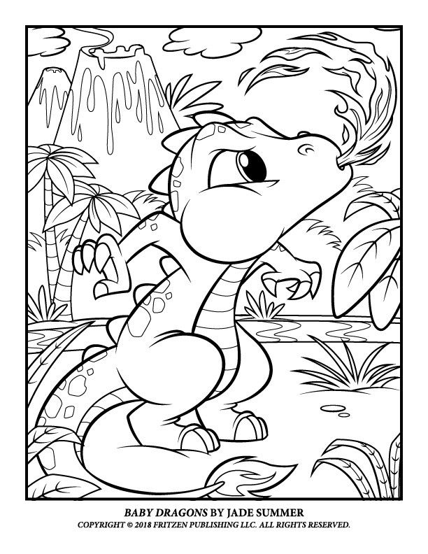 Jade Summer Coloring Pages
 Baby Dragons