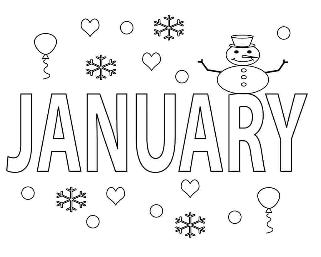 January Coloring Pages Free Printable
 Free January Coloring Pages Printable