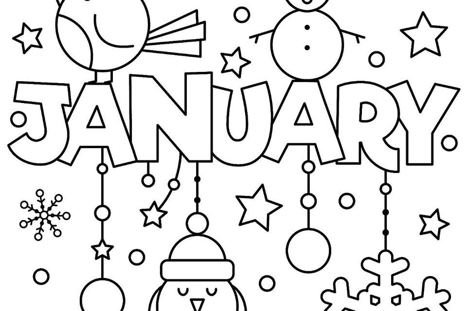 January Coloring Pages Free Printable
 New Year & January Coloring Pages Printable Fun to Help