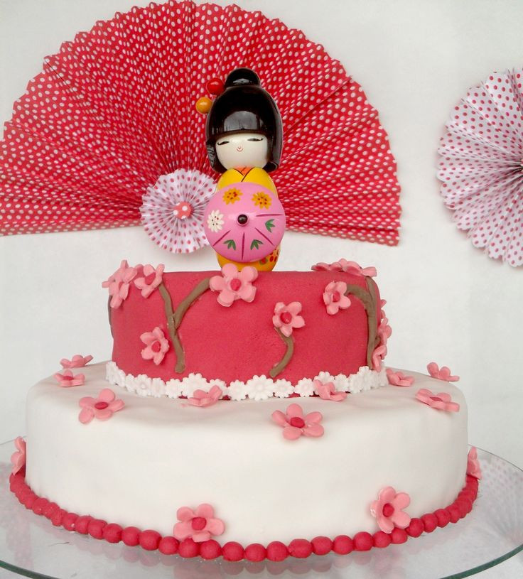 Japan Birthday Cake
 118 best JAPANESE FONDANT CAKES images on Pinterest