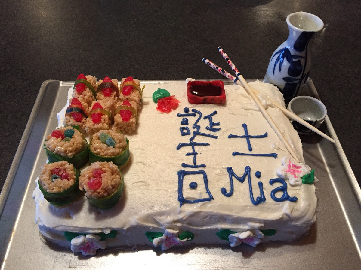 Japan Birthday Cake
 Japanese themed Birthday Cake Baking