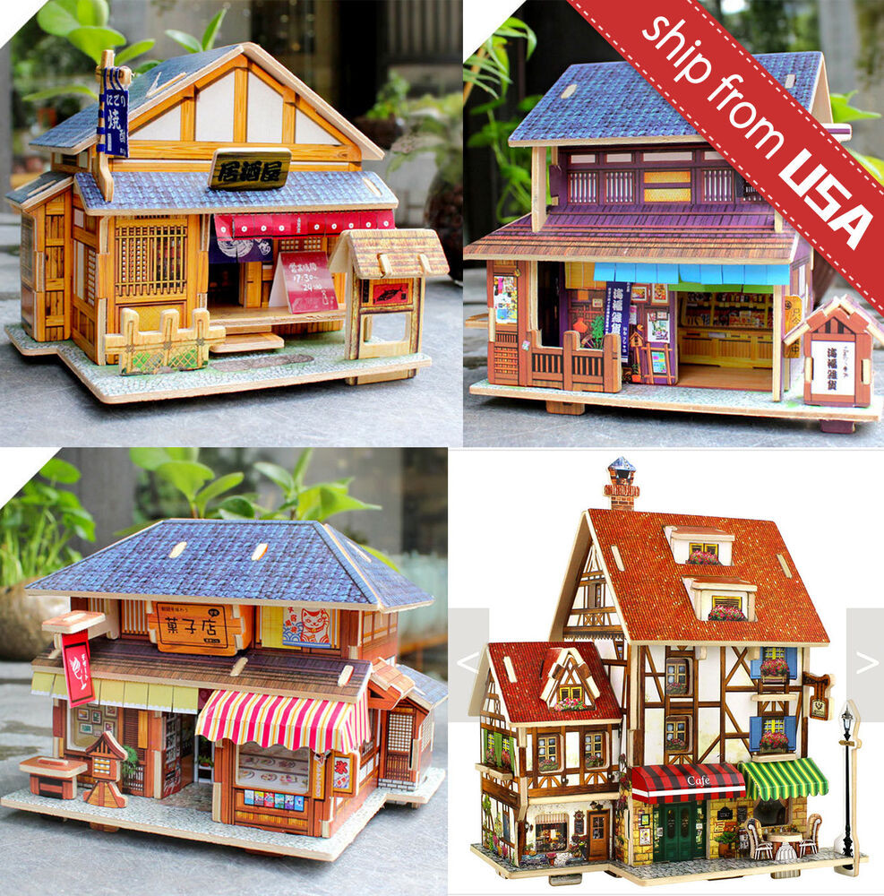 Japan DIY Kits
 Japanese French Wooden House Dollhouse Miniature DIY Kit