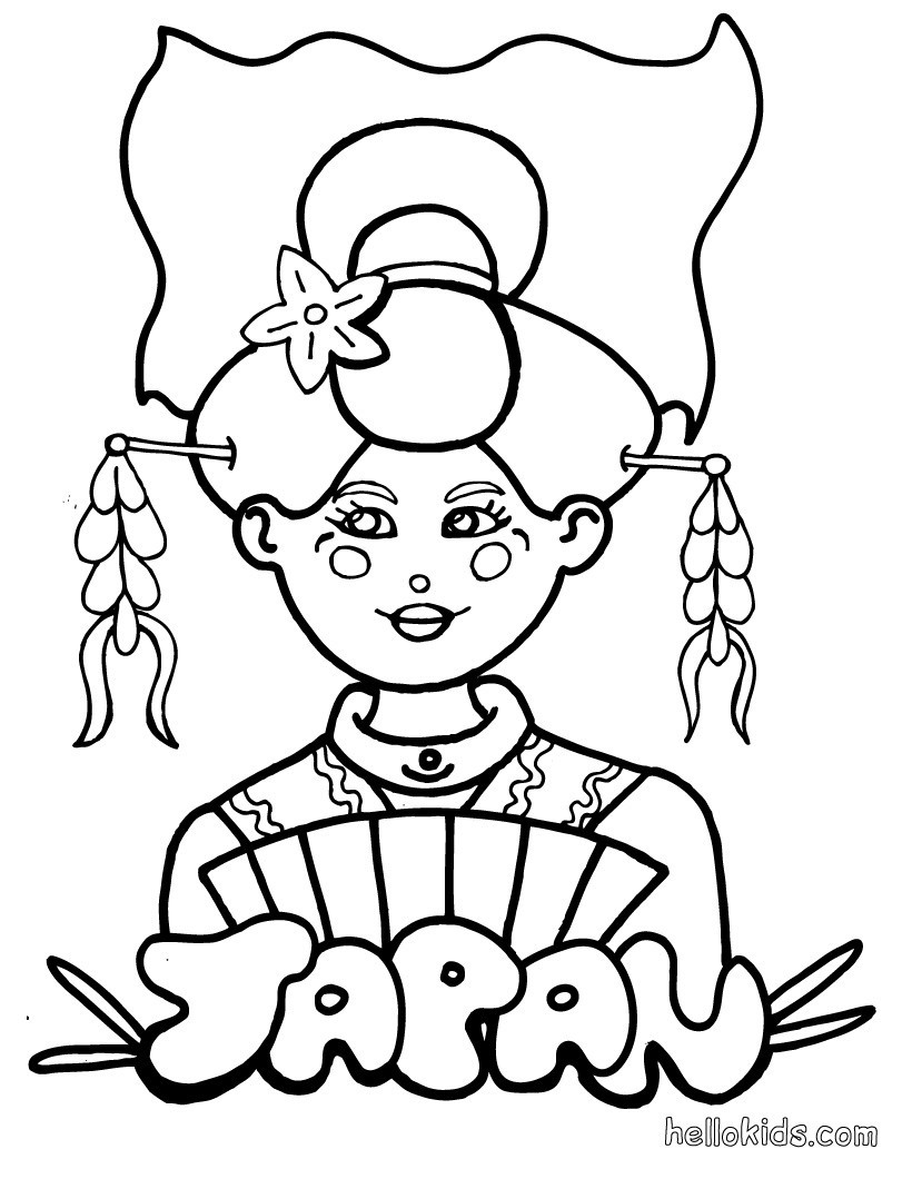 Japanese Coloring Pages
 Japan coloring pages Hellokids