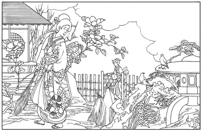 Japanese Coloring Pages
 Japanese Coloring Books for Adults Cleverpedia