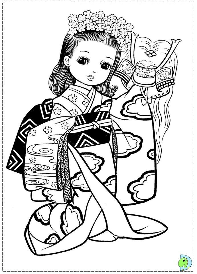 Japanese Coloring Pages
 japan girls day images