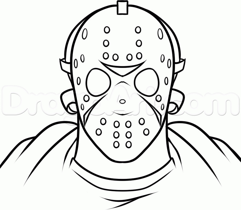 Jason Coloring Pages
 How to Draw Jason Voorhees Easy Step by Step Characters