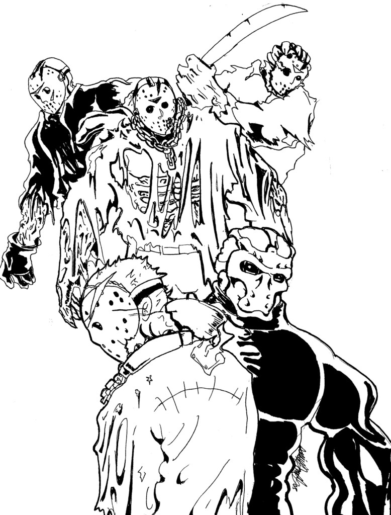16. Jason Voorhees Coloring Pages Sketch Coloring Page.