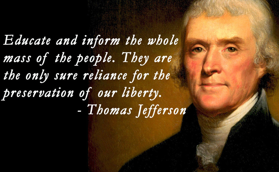 Jefferson Quotes On Education
 Thomas Jefferson Quotes