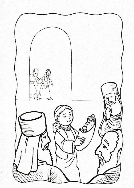 Jesus As A Boy Coloring Pages
 boy jesus in the temple coloring page