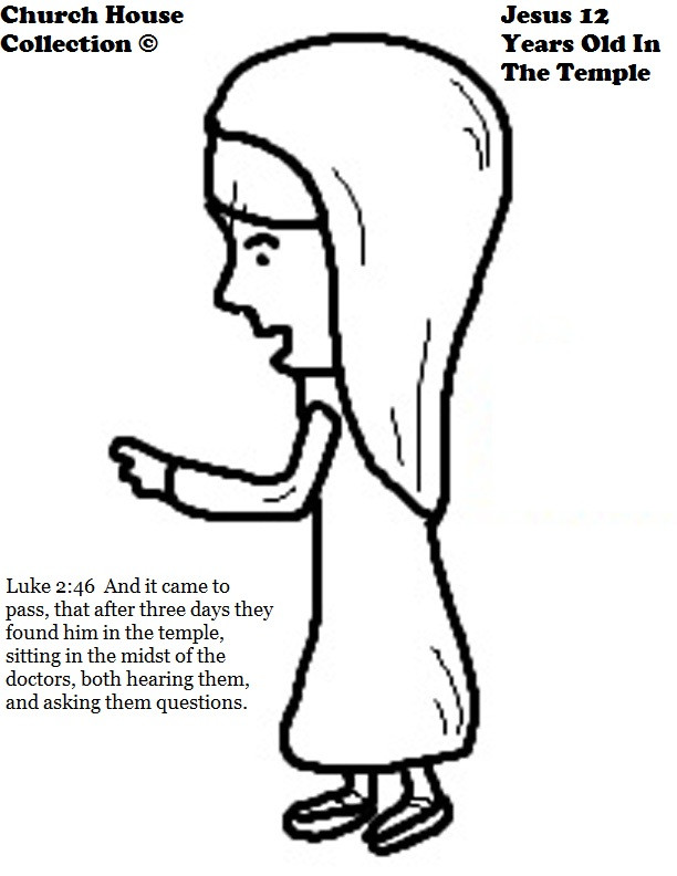 Jesus As A Boy Coloring Pages
 Boy Jesus Teaching In Temple Coloring Page
