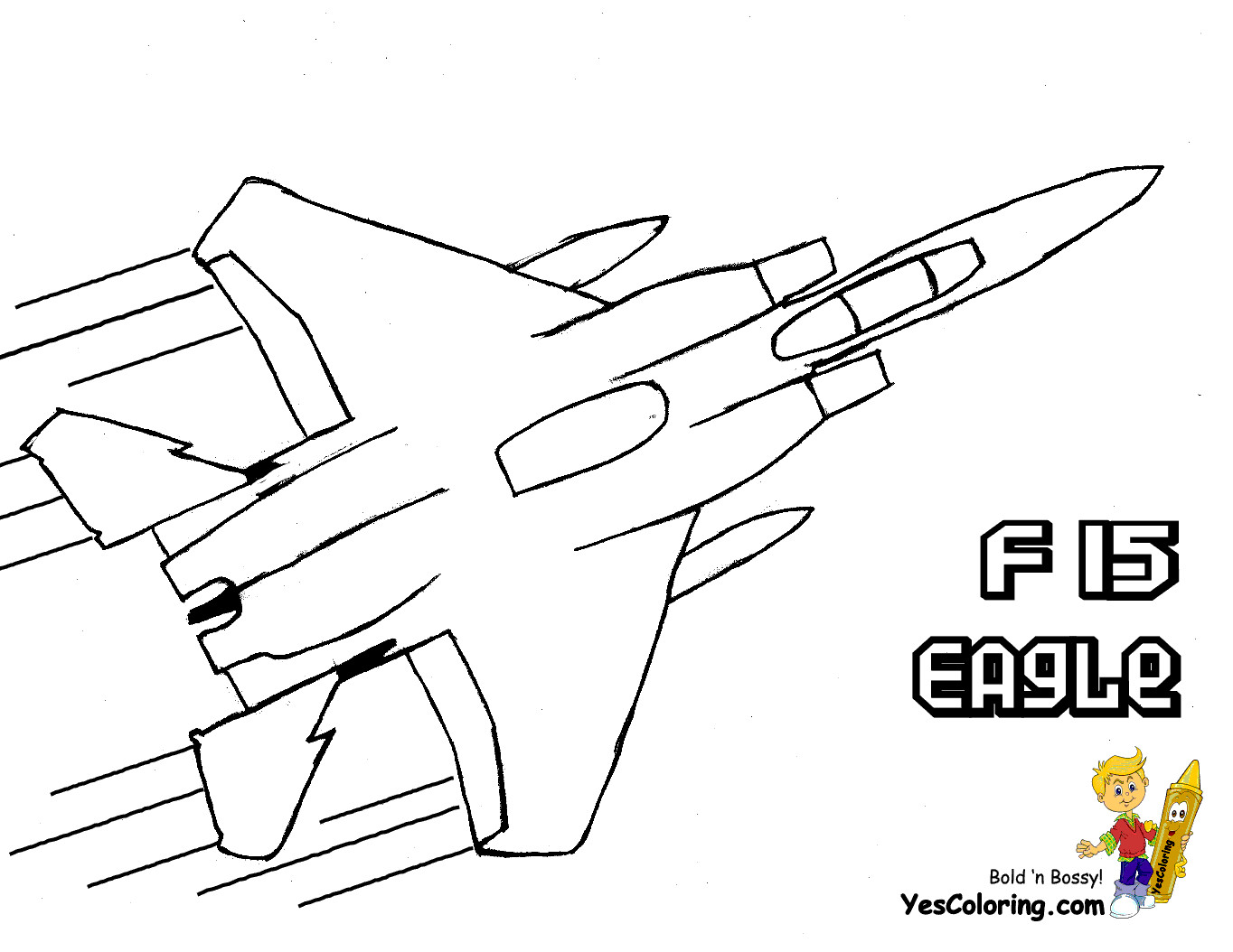 Jet Coloring Pages
 Mighty Military Airplane Coloring Fighter Jets
