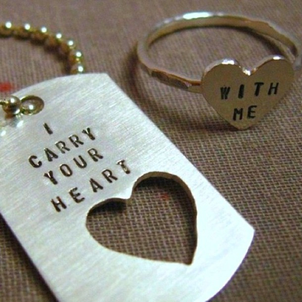 Jewelry Gift Ideas For Girlfriend
 love ring necklace ring boyfriend girlfriend heart