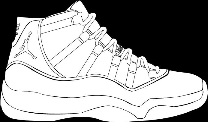 Jordan 11 Coloring Pages
 Jordan 11 Shoe Sketch Sketch Coloring Page