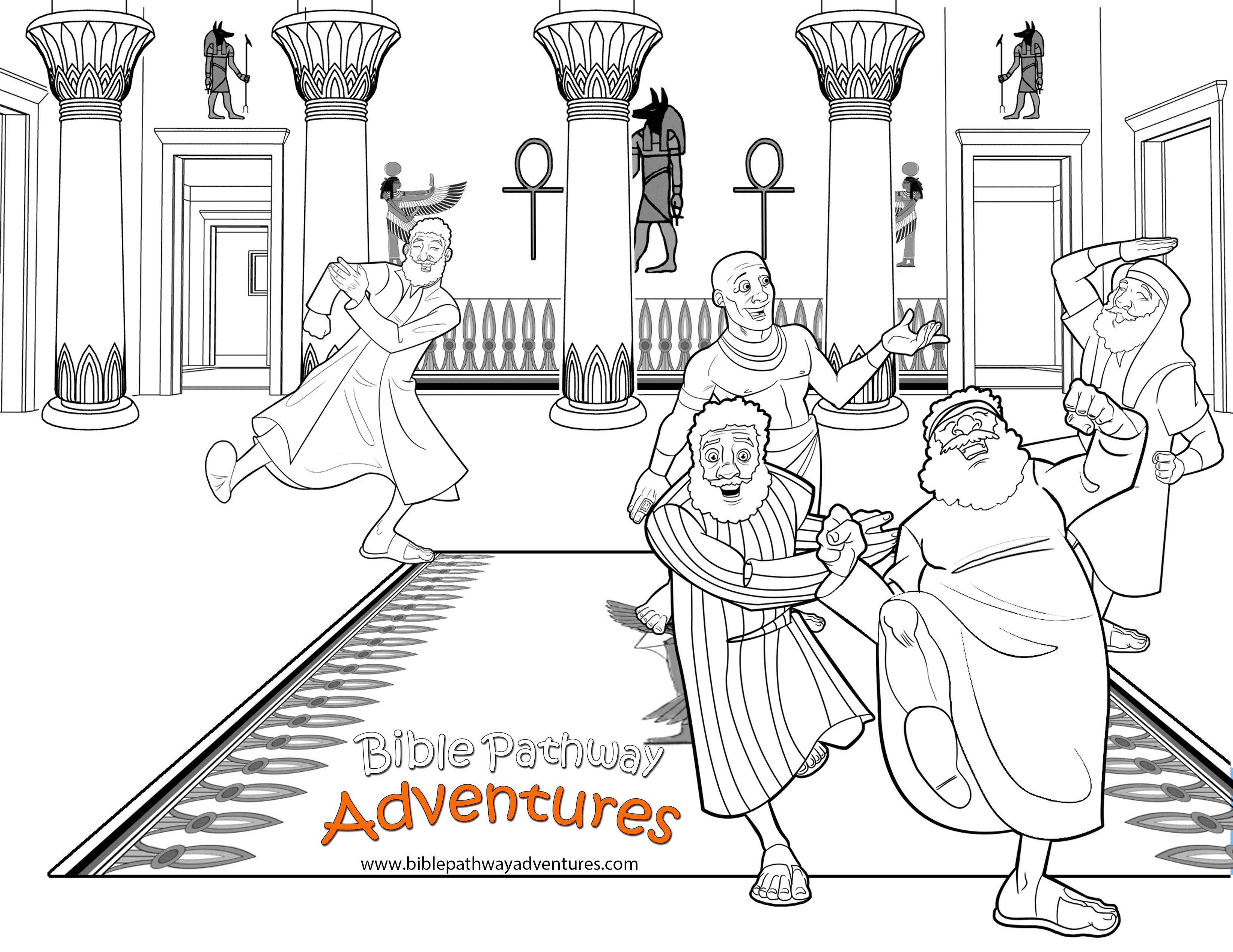 Joseph Sold Into Slavery Coloring Pages
 Free Bible Coloring Page Joseph Reunited with Brothers