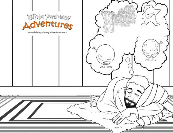 Joseph Sold Into Slavery Coloring Pages
 Joseph s dreams A coloring page for kids from the bible