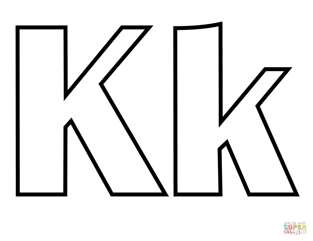 K Coloring Pages
 Classic Letter K coloring page