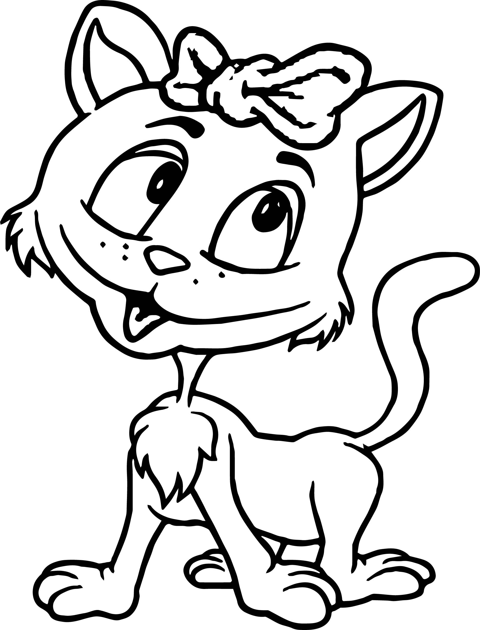 Kawaii Cat Girl Coloring Pages
 Cute Girl Cat Coloring Pages