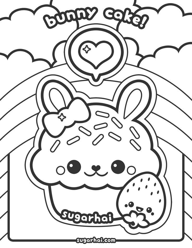 Kawaii Coloring Pages Printable
 Cute Kawaii Food Coloring Pages Coloring Home