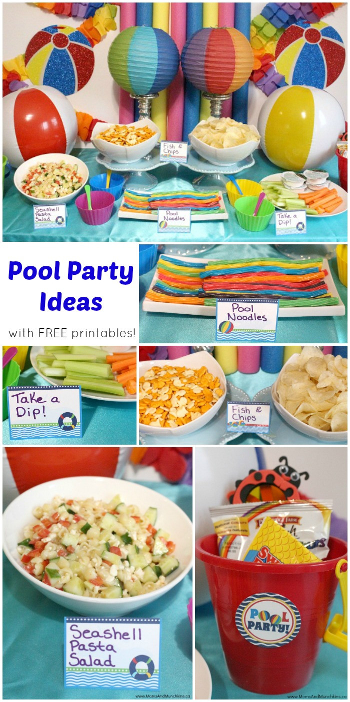 Kid Pool Party Food Ideas
 Pool Party Printables Free Moms & Munchkins