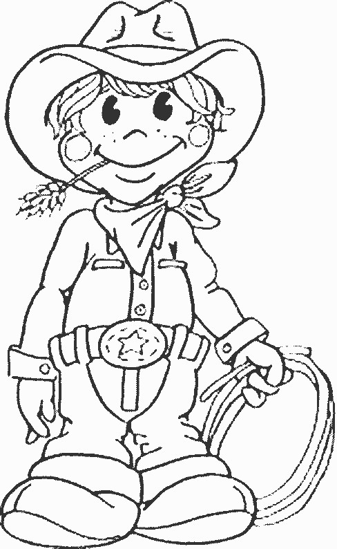 Kids Coloring Pages Cowboys
 Cowboy Coloring Pages To Print