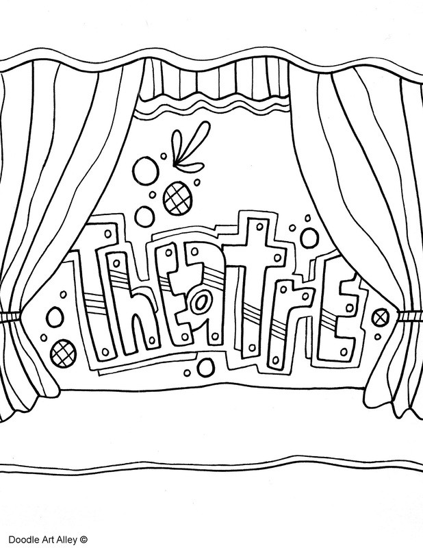 Kids Coloring Pages Performing Arts Boys
 Subject Cover Pages Coloring Pages Classroom Doodles