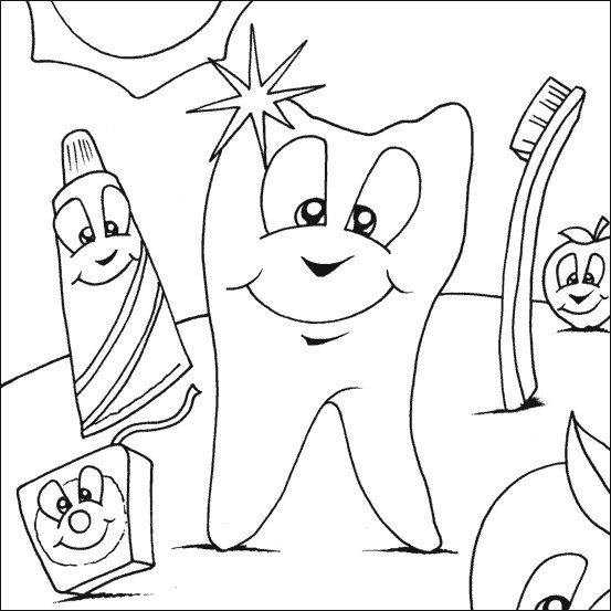 Kids Dental Coloring Pages
 Dentist Coloring