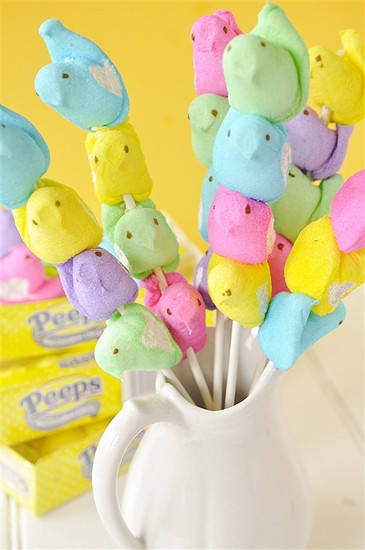 Kids Easter Party Game Ideas
 Peeps on a Stick are easy to make and only take a few