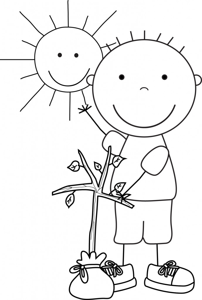 Kindergarten Coloring Pages For Boys
 Earth Day For Kids Coloring Home