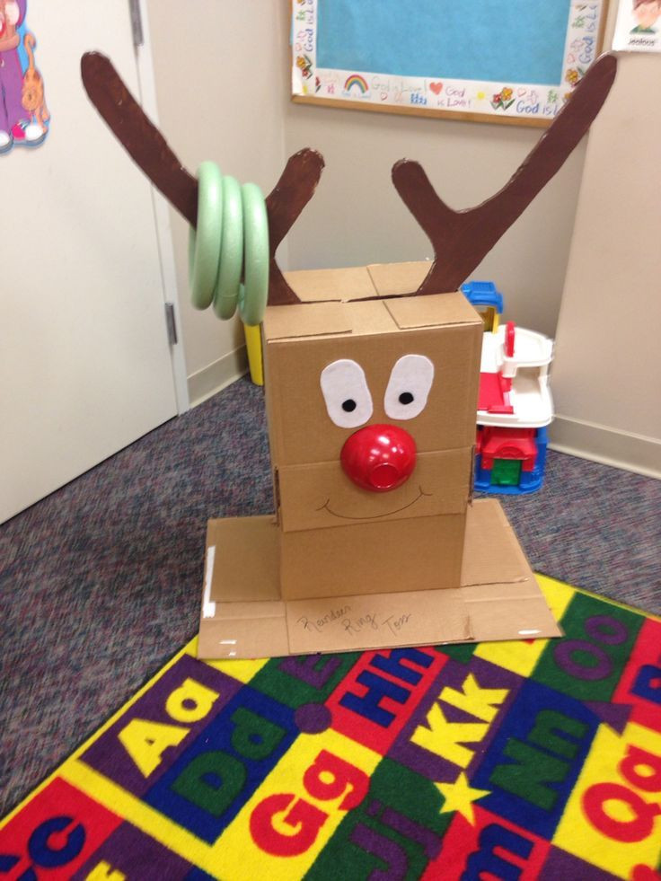 Kindergarten Holiday Party Ideas
 Reindeer ring toss I made Easy party game to make