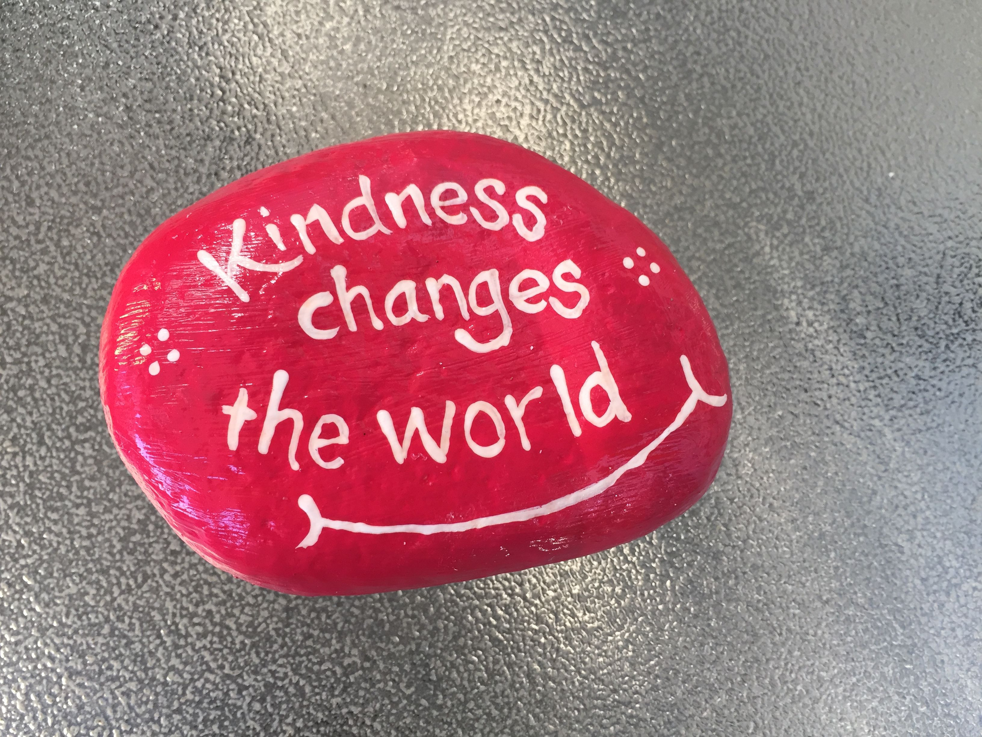 Kindness Rocks Quotes
 Kindness changes the world Hand painted rock by Caroline
