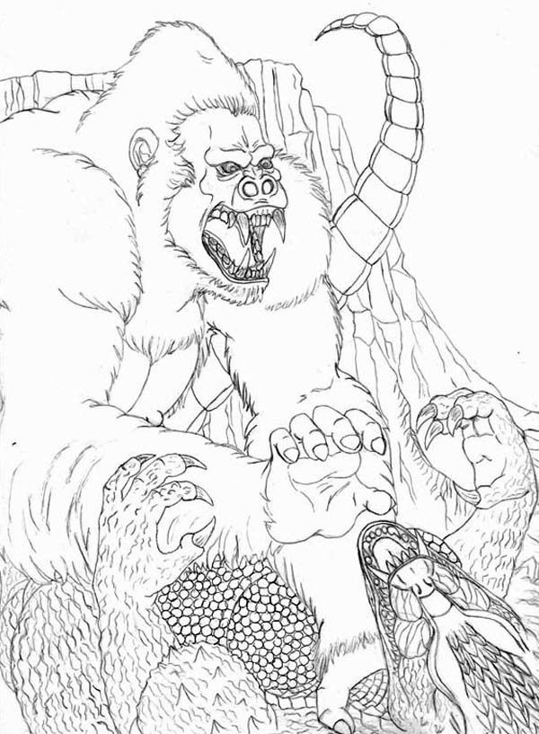 King Kong Coloring Pages
 King Kong Coloring Page Coloring Home