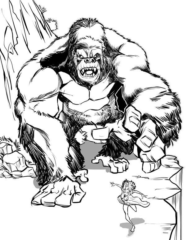King Kong Coloring Pages
 King Kong Free Coloring Pages