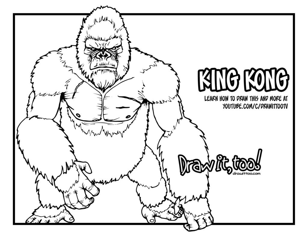 King Kong Coloring Pages
 Gorilla Grodd The Flash or King Kong Kong Skull Island