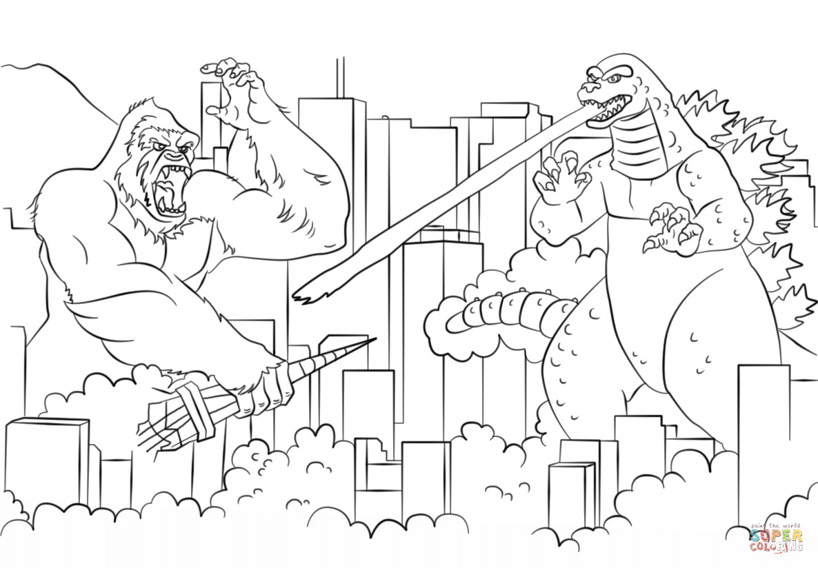 King Kong Coloring Pages
 King Kong vs Godzilla coloring page