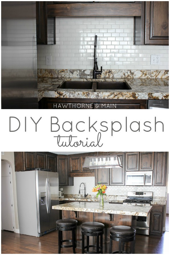Kitchen Backsplash Diy
 DIY Kitchen Backsplash – HAWTHORNE AND MAIN