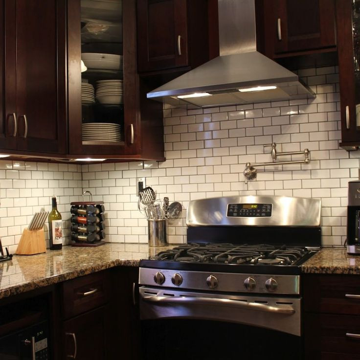 Kitchen Backsplash Ideas For Dark Cabinets
 Best 25 Subway tile bathrooms ideas on Pinterest