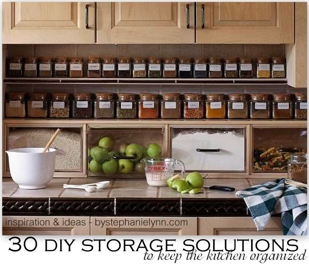 Kitchen Organization DIY
 30 DIY Storage Solutions to Keep the Kitchen Organized