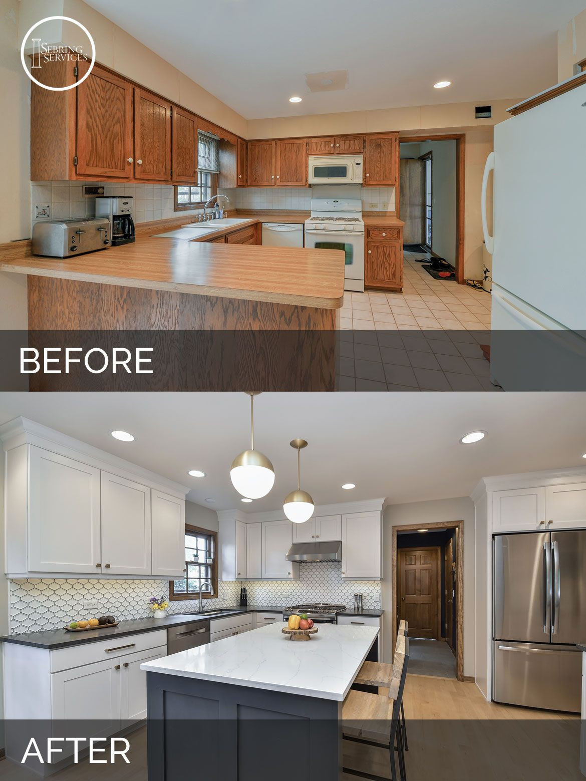 Kitchen Remodel Ideas Before And After
 Justin & Carina’s Kitchen Before & After